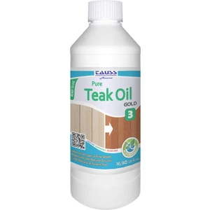 Marine Teak Oıl / Gold  (Solventsiz Natürel Tik Yağı) 500 ml ve uygulama süngeri