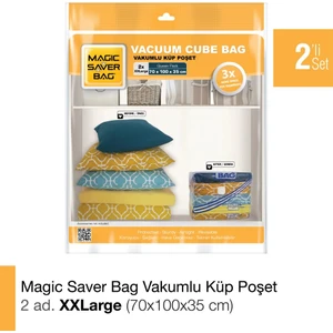 Magic Saver Bag 2'li XXL Küp Vakumlu Poşet