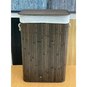 Bambu Çamaşır Sepeti Dikdörtgen 33235 Kahverengi