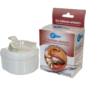  Rabır Diş Gıcırdatma Aparatı - Diş Sıkma - Silikon Dişlik - Gece Plağı - Şeffaf - Tek Adet