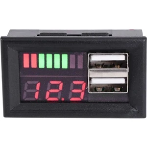 12V Akü Kapasite Göstergesi - 5V 2A USB Çıkışlı