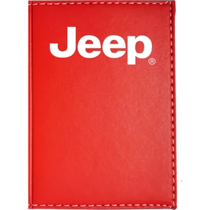Promosyon Denizi Jeep Logolu Kırmızı Ruhsat Kabı