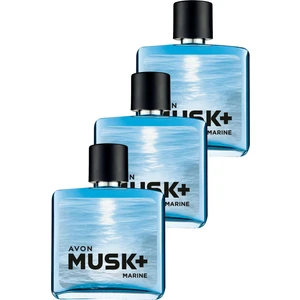 Musk Marine Erkek Parfüm Edt 75 Ml. Üçlü Set