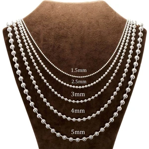 Osmanlı Gümüş 1.5mm Top Zincir Erkek Bayan 925 Ayar Gümüş Kolye Johnny Depp Kolye 24007980414