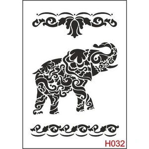 E Hobici Hayvan Temalı Desenler Stencil Şablon 21X30 H-032
