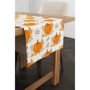Cango Home Turuncu Halloween Balkabağı Desenli Dijital Baskılı Runner CGH759-RN
