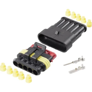 5 Pin Süperseal Su Geçirmez Araç Konnektörü Dişi-Erkek 15 mm