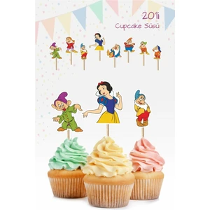 Neşeli Günlerim Pamuk Prenses Cupcake Kürdan Süsü *kalın Kağıt