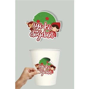 Neşeli Günlerim Kırmızı Başlıklı Kız Konseptli Sticker 20'li