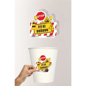 Neşeli Günlerim Iş Makinaları Sticker