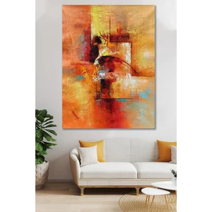 Hediyeler Kapında 100X140 Turuncu Sürreal Kanvas Tablo