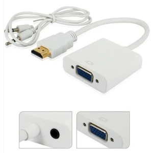 HDMI To VGA Sesli Çevirici Dönüştürücü Kablo