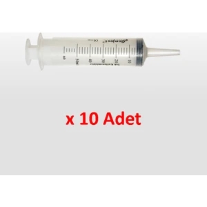 Enjektör 50 ml (60 Cc) Iğnesiz Beslenme Enjektörü Kateter Şırınga - 10 Adet
