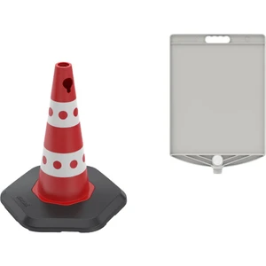 Park Yapılmaz Levhası Benekli Ağırlıklı Ppc Reklam Konisi