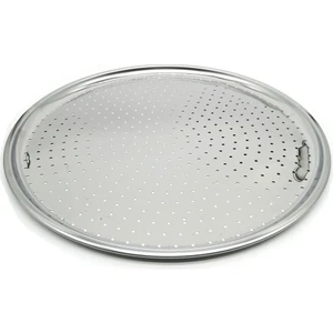Paslanmaz Çelik Delikli Pizza Pişirme Fırın Tepsisi-36 cm