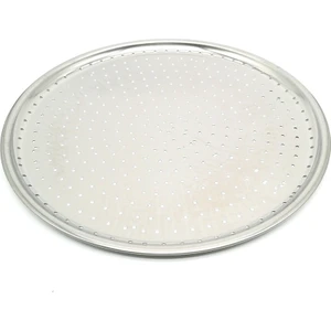 Paslanmaz Çelik Delikli Pizza Pişirme Fırın Tepsisi-28 cm