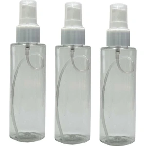 Boş Pet Şişe 100 ml Doldurulabilir Kolonya ve Dezenfektan Için 3 Adet