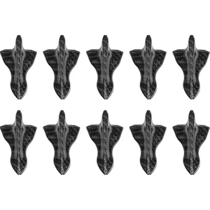 10 Adet Evrensel Araba Karbon Fiber Köpekbalığı Fin Difüzör Vortex Jeneratör Çatı Spoiler-Siyah (Yurt Dışından)