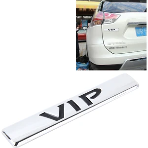 Oto Vıp Sticker Vıp Etiket Araba Çıkartmaları 3D Metal Moda Vıp Logo Araba Çıkartmaları-Gümüş (Yurt Dışından)