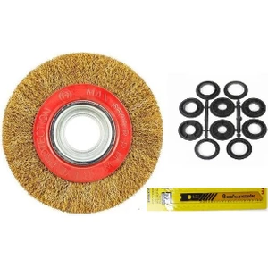 Makro Yapı Saçaklı Daire Fırça Tel Fırça Spiral Taşlama 200 mm