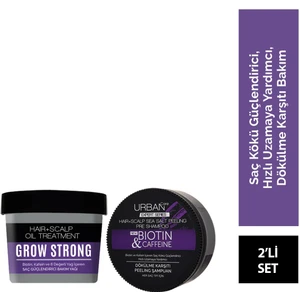Urban Care Grow Strong Bakım Yağı 240 ml +  Expert Biotin Caffeine Peeling Şuan 200 ml 2'li Set