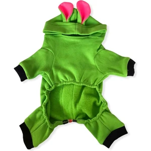 Shipy Pink Stripe Kulaklı Köpek Tulumu Kıyafeti Yeşil Xxl