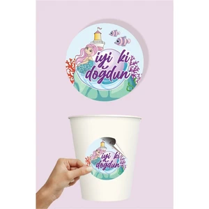 Neşeli Günlerim Deniz Kızı Sticker 20'li Yapışkanlı Kağıt