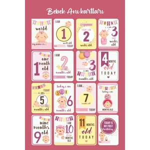 Neşeli Günlerim Kız Bebek 16 'lı Anı Kartları  Babygirl Lovely