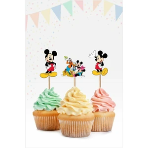 Neşeli Günlerim Mickey Mouse Cupcake Süsü Kalın Kağıt