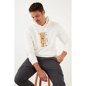 Baskı Detaylı Pamuklu Kapüşonlu Slim Fit Sweat Erkek Sweat 5905236