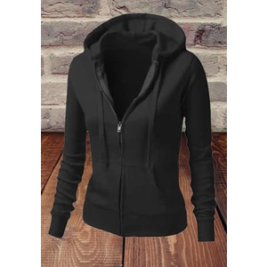 Amor Woman Kapüşonlu Tam Fermuarlı Içi Komple Pamuk 3 Iplik Solma Yapmayan Kadın Sweatshirt