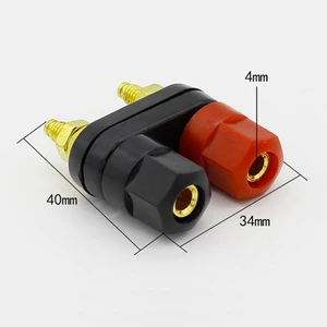 Banana Soket Terminal Çifti Kırmızı Siyah Hexagon Konnektör
