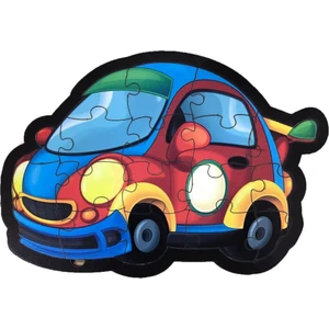 Farbu Oyuncak Araba Tosba 18 Pcs Eğitici Ahşap Puzzle FBP35