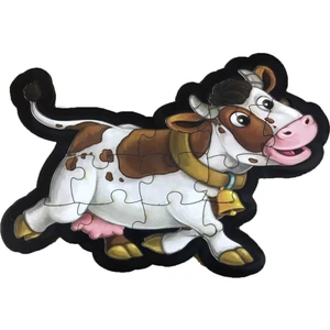 Farbu Oyuncak Inek 13 Pcs Eğitici Ahşap Puzzle FBP29