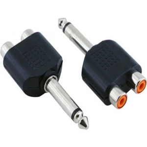 6.3 mm Mono Erkek-2 Rca Dişi Çevirici