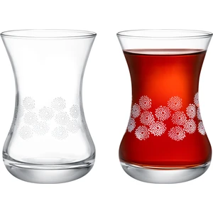 Madame Coco Madame Cocolavem-White Flowers 6'lı Çay Bardağı - 155 ml