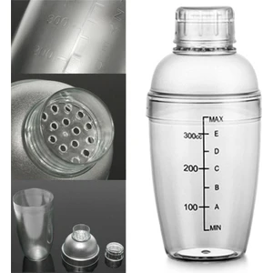 Leva House Polikarbon 350ML Şeffaf Kokteyl Shaker Karıştırıcı