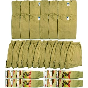 Nacar Store Asker 12'li Haki İç Çamaşır Seti