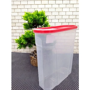 Hk Plastik 6 L Kırmızı Kapak Plastik Erzak Kabı