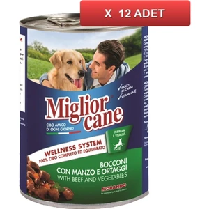 Cane Biftekli Sebzeli Köpek Konserve Maması 405 gr 12 Adet