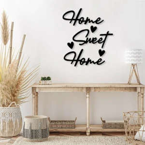 Güneş Lazer Home Sweet Home Lazer Kesim Duvar Dekoru