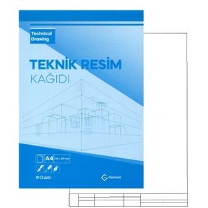 A4 Teknik Resim Defteri Dik 40 Yaprak Antetli 1 Adet