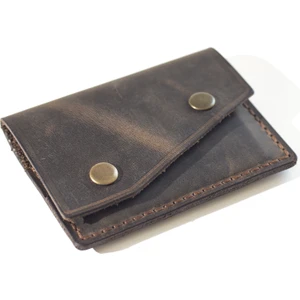 Hi Leather Risus Kapaklı Hakiki Deri Minimal Cüzdan