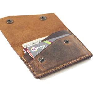Hi Leather Risus Kapaklı Hakiki Deri Minimal Cüzdan