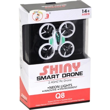 Gepettoys Marka Q8 Mini Drone Neon