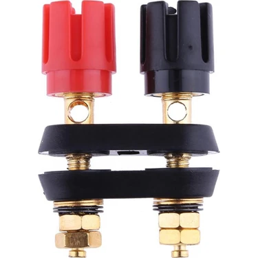 Alkatronik Banana Soket Terminal Çifti Kırmızı Siyah Hexagon