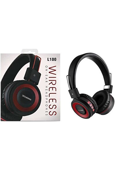 Wireless L100 Bluetooth Kulaklık 8 Saat Müzik Dinlemeblack&red