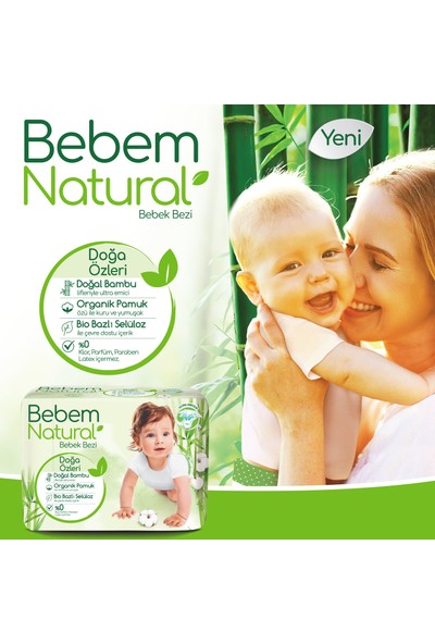Bebem Natural Bebek Bezi 5 Beden Junior Aylık Fırsat Paketi 144 Adet