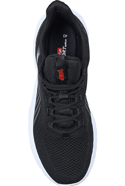JUMP 26441 Siyah - Kırmızı - Beyaz Erkek Günlük Rahat Yürüyüş Koşu Sneaker Spor Ayakkabı