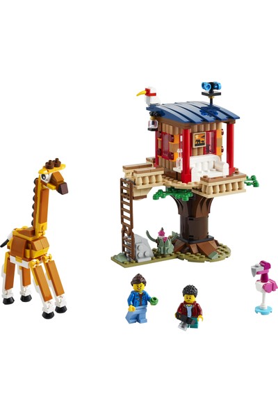 LEGO® Creator Safari Ağaç Evi 31116 - Çocuklar İçin Hayvan Figürü İçeren Yaratıcı Oyuncak Yapım Seti (397 Parça)